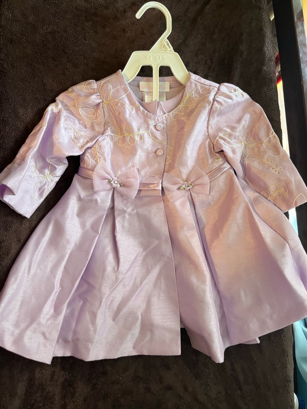 Lavender Bonnie Baby 3 piece Dress Set